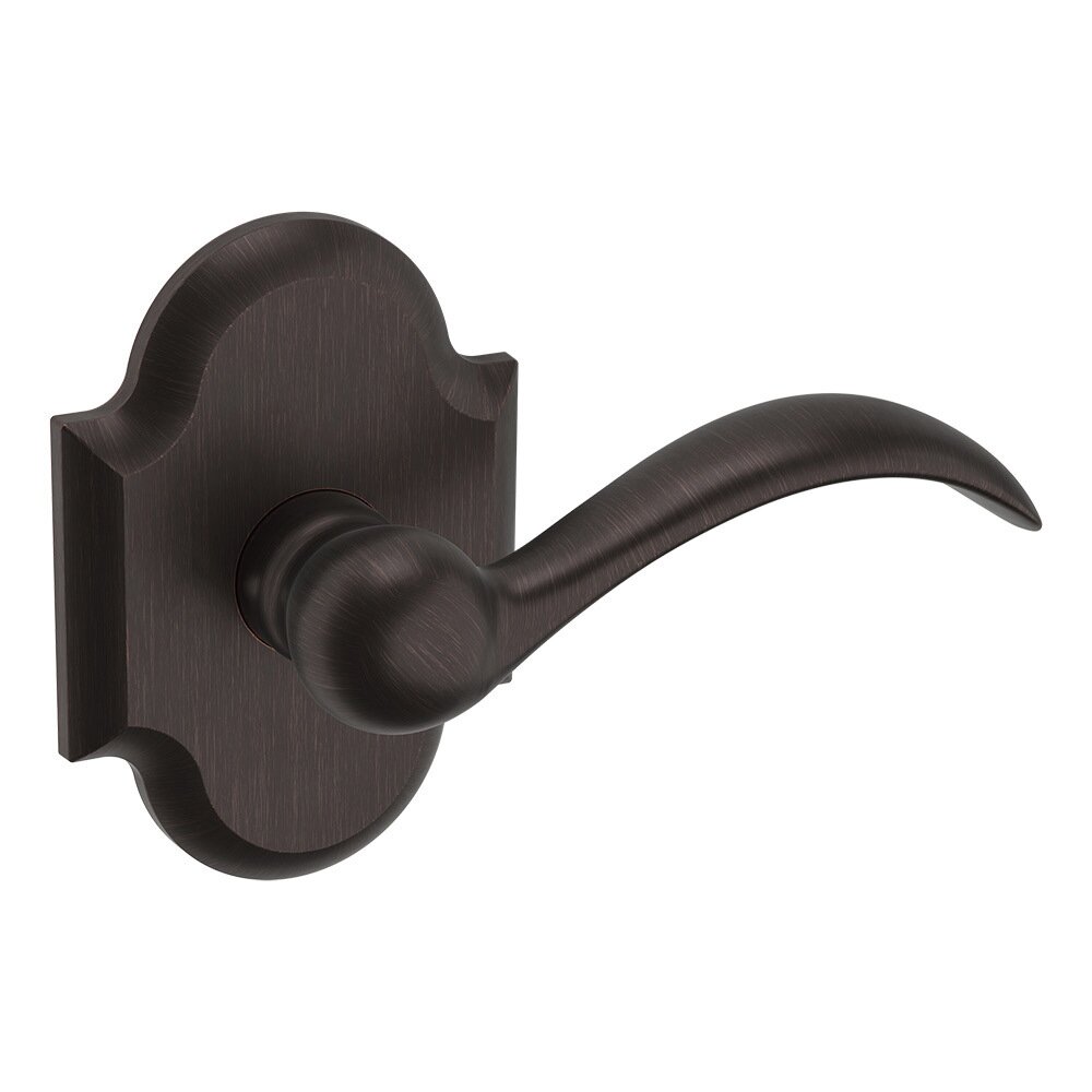 Right Handed Single Dummy Door Lever with Arched Rose in Venetian Bronze