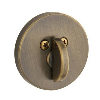 Patio (One-Sided) Deadbolt for Patio (One-Sided) Doors in Satin Brass & Black
