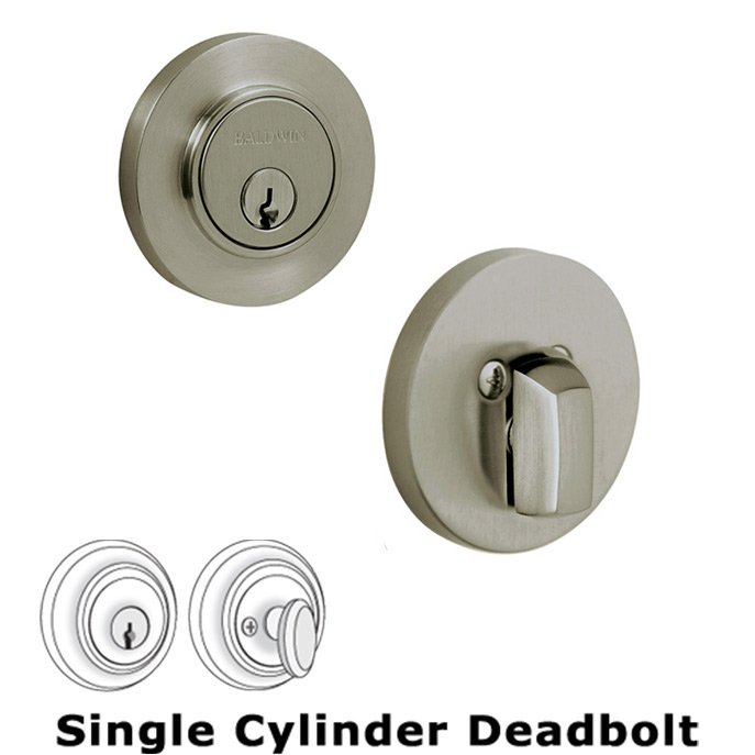 Solid Stainless Steel Single Cylinder Deadbolt in Antique Nickel