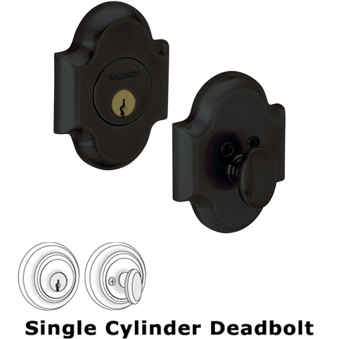 Single Cylinder Deadbolt in Satin Black