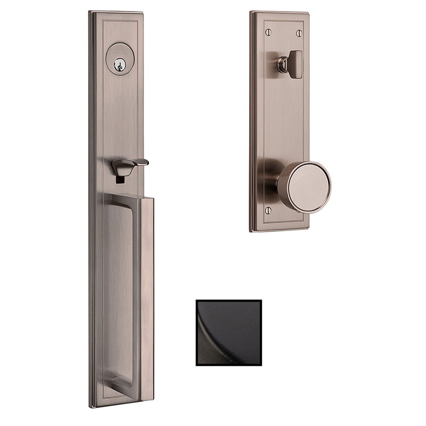 Full Escutcheon Full Dummy Handleset with Knob in Oil Rubbed Bronze