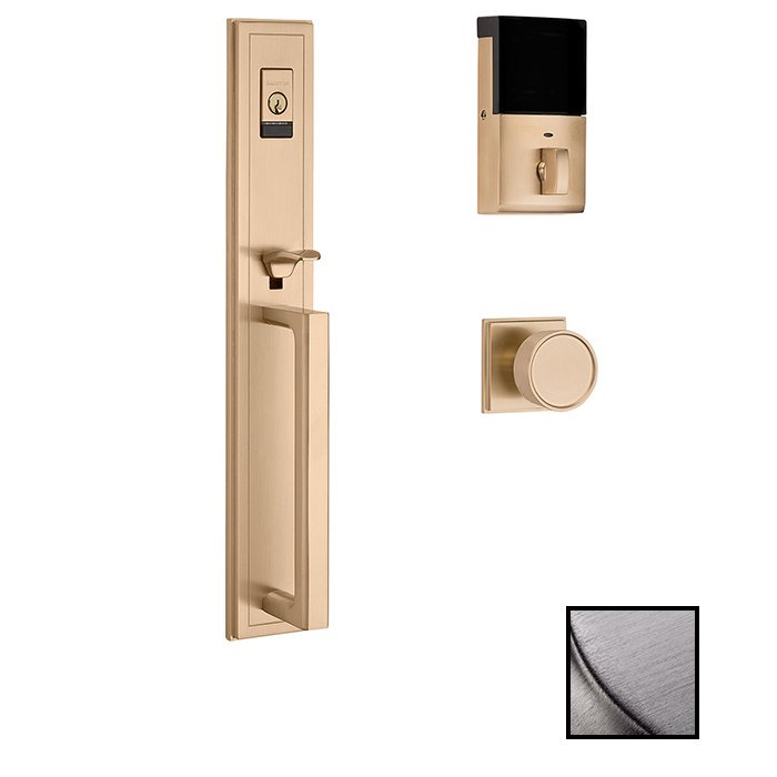 Single Cylinder with Knob Full Escutcheon EVOLVED Smart Handleset in Satin Chrome