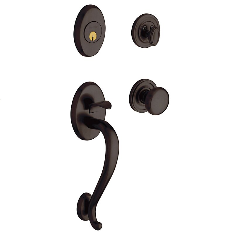 Sectional Single Cylinder Handleset with Classic Knob in Venetian Bronze