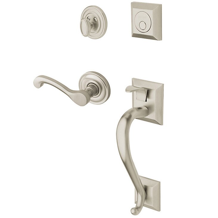 Sectional Right Handed Full Dummy Handleset with Classic Lever in Lifetime PVD Satin Nickel