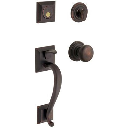 Sectional Full Dummy Handleset with Classic Knob in Oil Rubbed Bronze