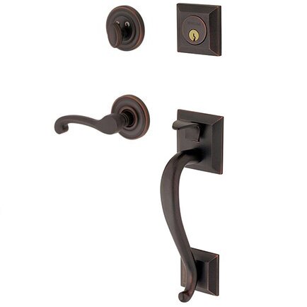 Sectional Right Handed Single Cylinder Handleset with Classic Lever in Oil Rubbed Bronze