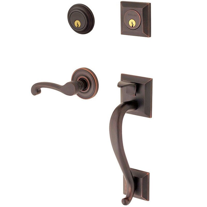 Sectional Right Handed Double Cylinder Handleset with Classic Lever in Venetian Bronze