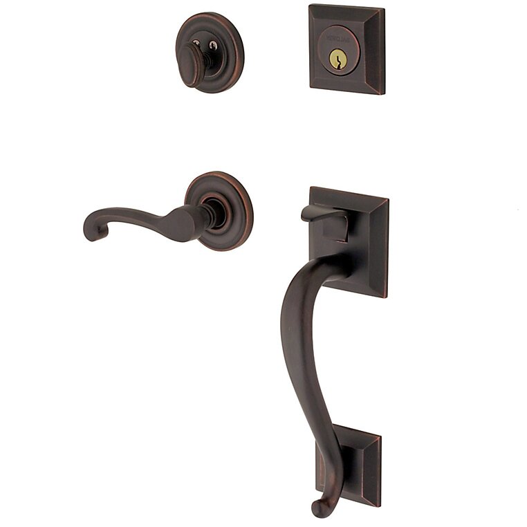 Sectional Right Handed Single Cylinder Handleset with Classic Lever in Venetian Bronze