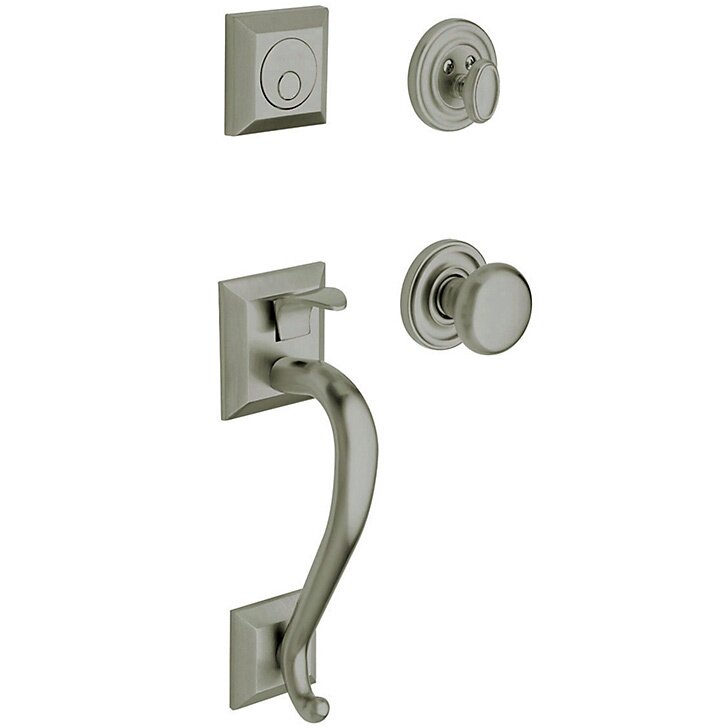 Sectional Full Dummy Handleset with Classic Knob in PVD Graphite Nickel