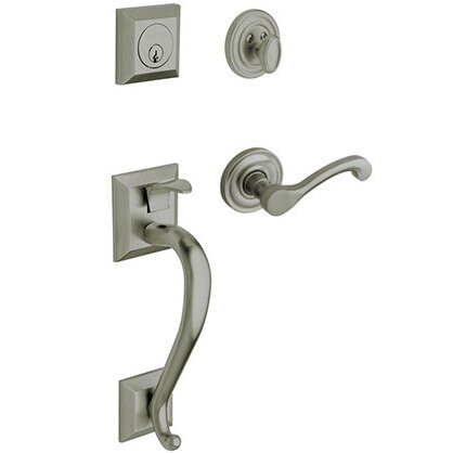Sectional Left Handed Single Cylinder Handleset with Classic Lever in PVD Graphite Nickel