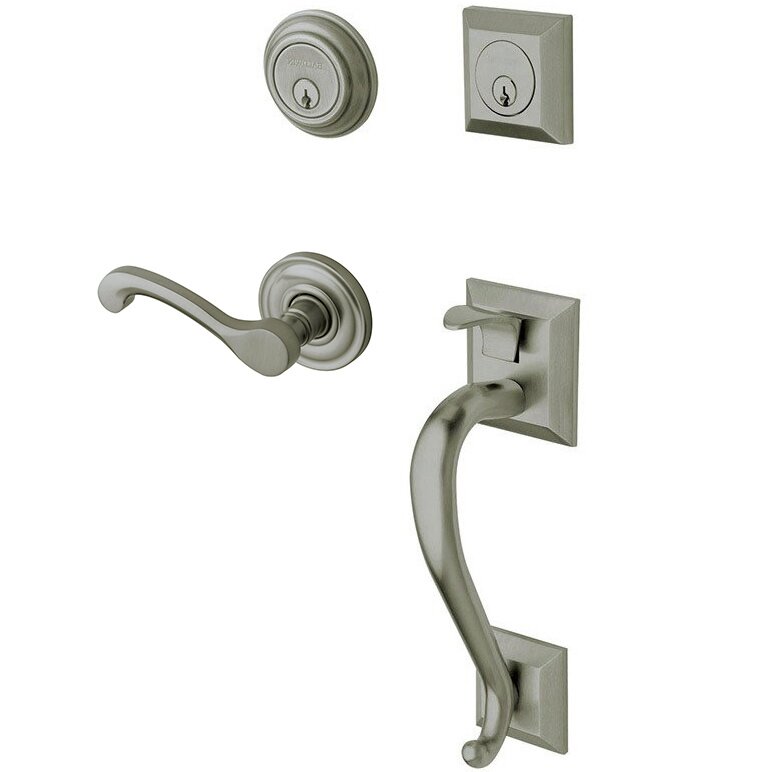 Sectional Right Handed Double Cylinder Handleset with Classic Lever in PVD Graphite Nickel