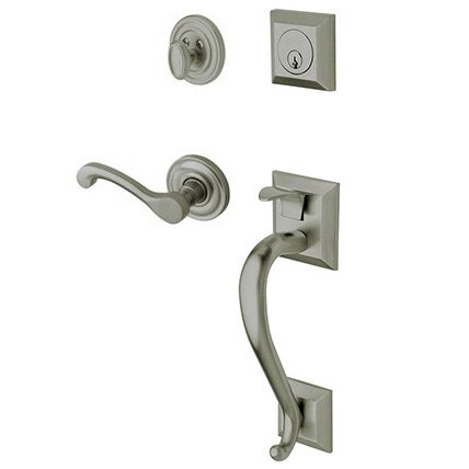 Sectional Right Handed Single Cylinder Handleset with Classic Lever in PVD Graphite Nickel