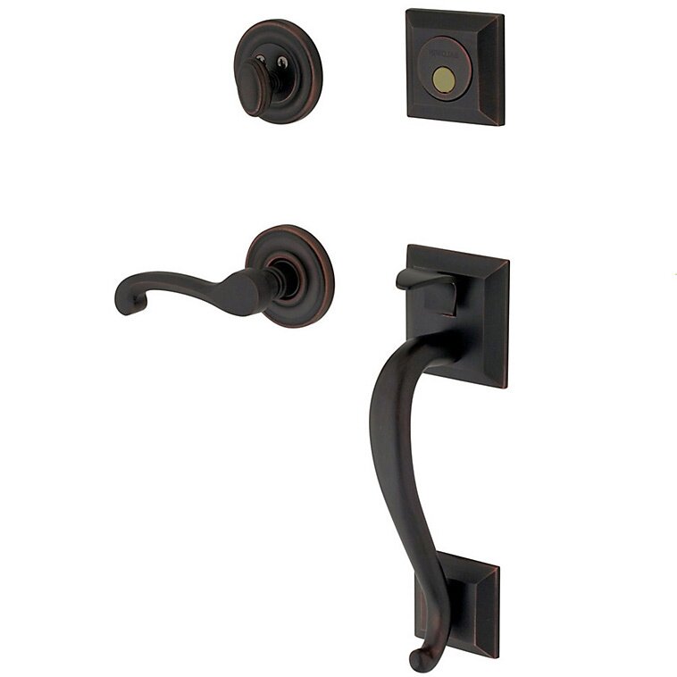 Sectional Right Handed Full Dummy Handleset with Classic Lever in Satin Black
