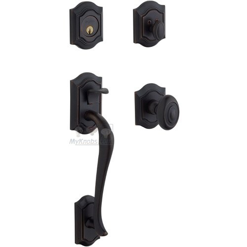 Sectional Single Cylinder Handleset with Knob in Oil Rubbed Bronze