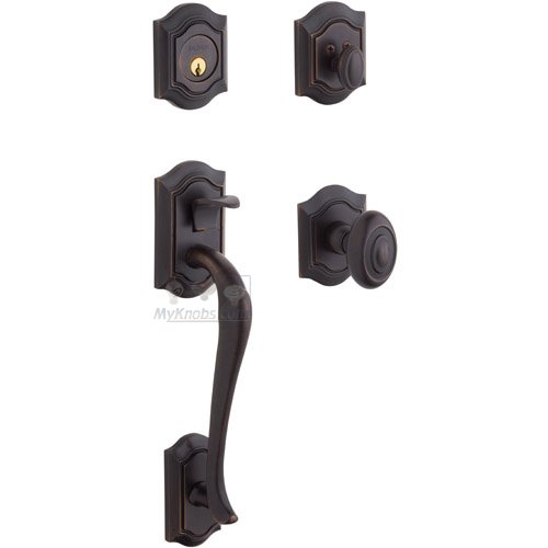 Sectional Single Cylinder Handleset with Knob in Venetian Bronze