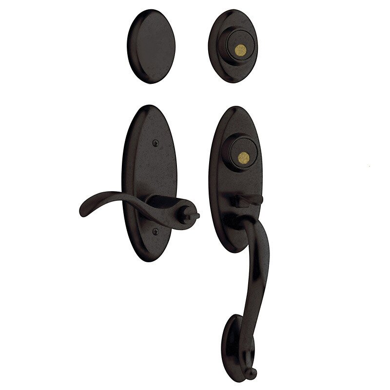 Two Point Right Handed Full Dummy Handleset with Wave Lever in Oil Rubbed Bronze