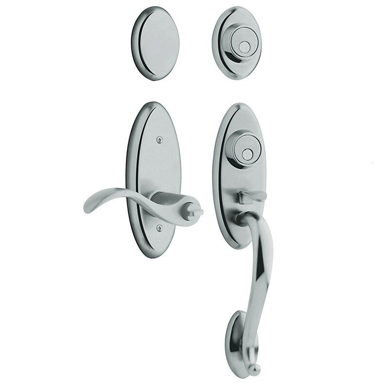 Two Point Right Handed Full Dummy Handleset with Wave Lever in Polished Chrome
