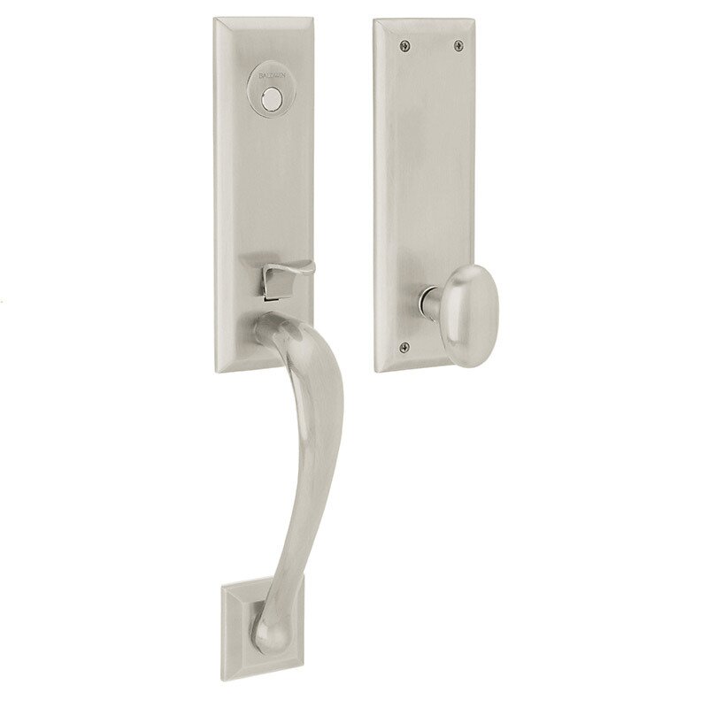 3/4 Escutcheon Full Dummy Handleset with Oval Knob in Lifetime PVD Polished Nickel