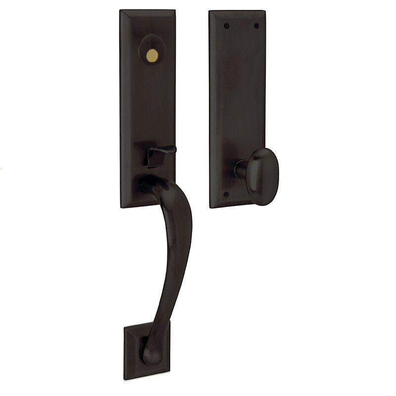 3/4 Escutcheon Full Dummy Handleset with Oval Knob in Oil Rubbed Bronze