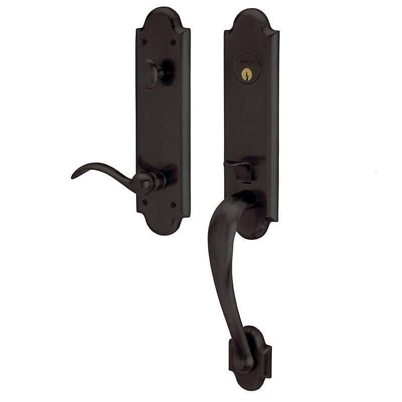 3/4 Escutcheon Right Handed Single Cylinder Handleset with Beavertail Lever in Oil Rubbed Bronze