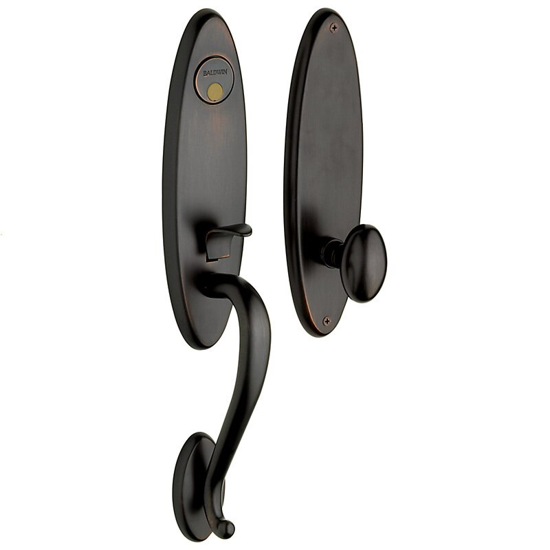 Escutcheon Full Dummy Handleset with Egg Knob in Oil Rubbed Bronze