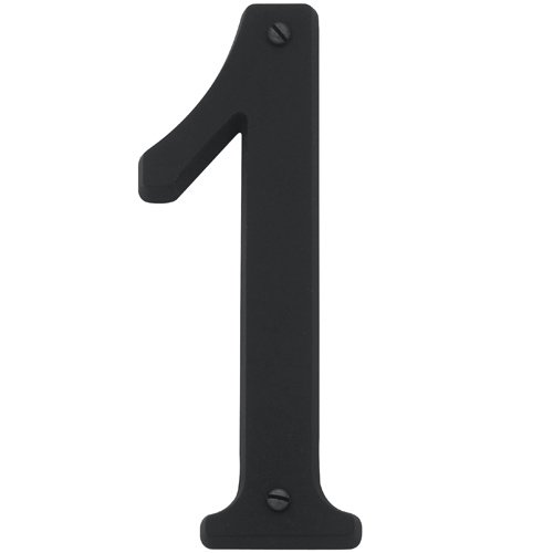 #1 House Number in Satin Black