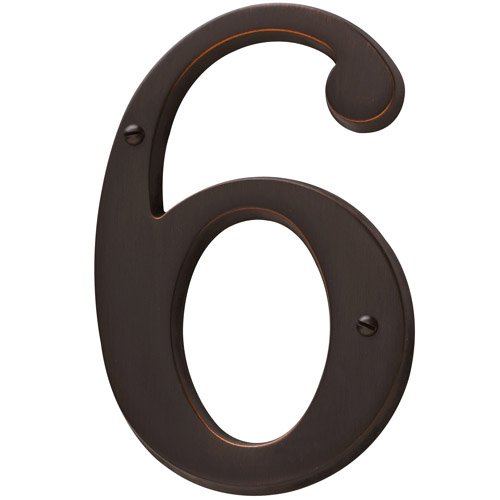 #6 House Number in Venetian Bronze