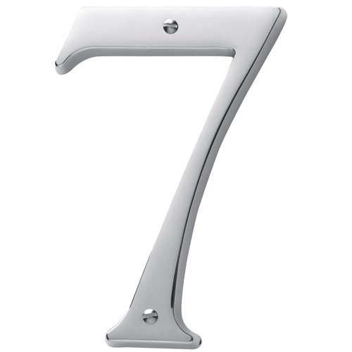 #7 House Number in Polished Chrome