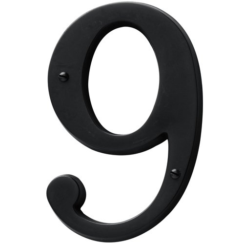 #9 House Number in Satin Black