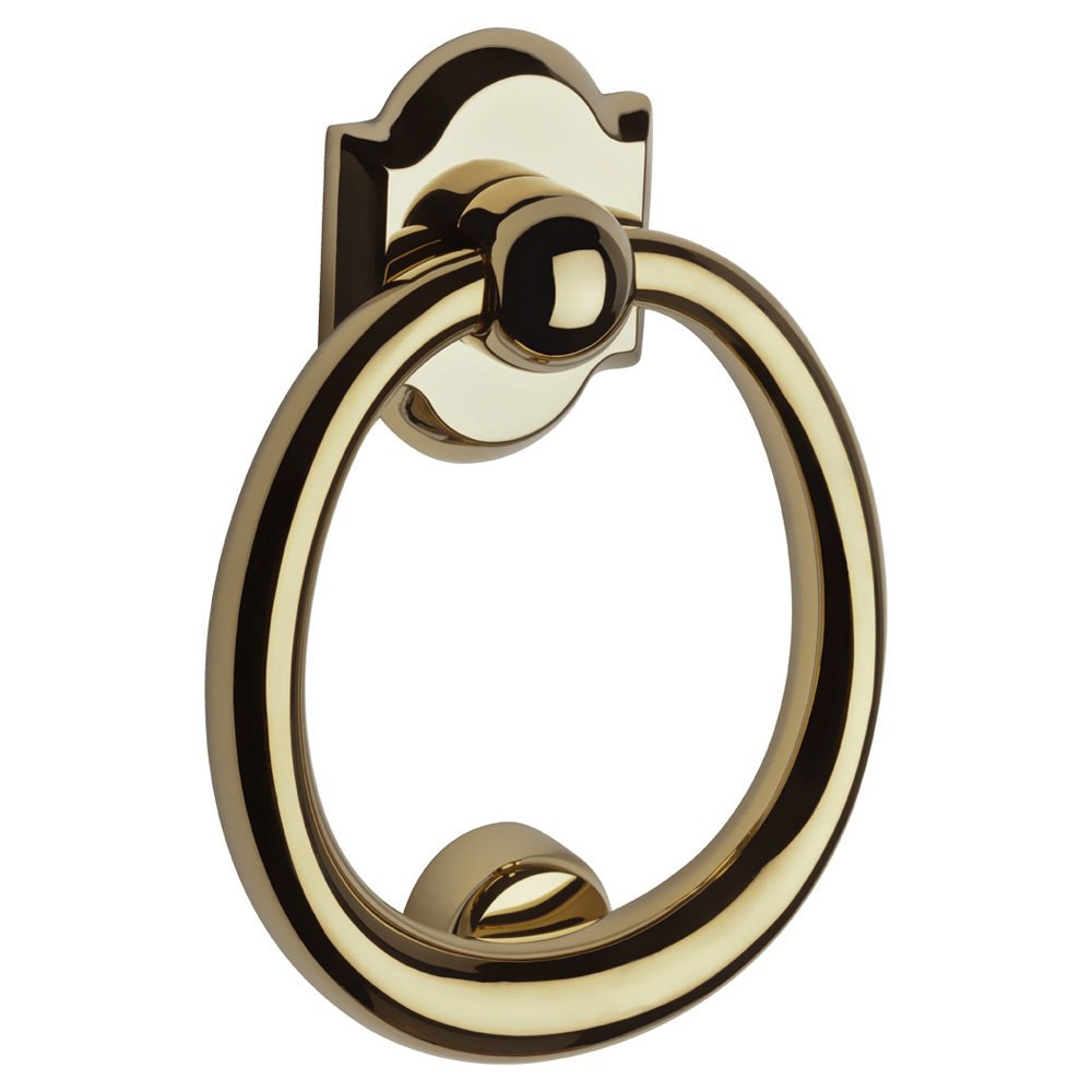 Ring Door Knocker in Polished Brass