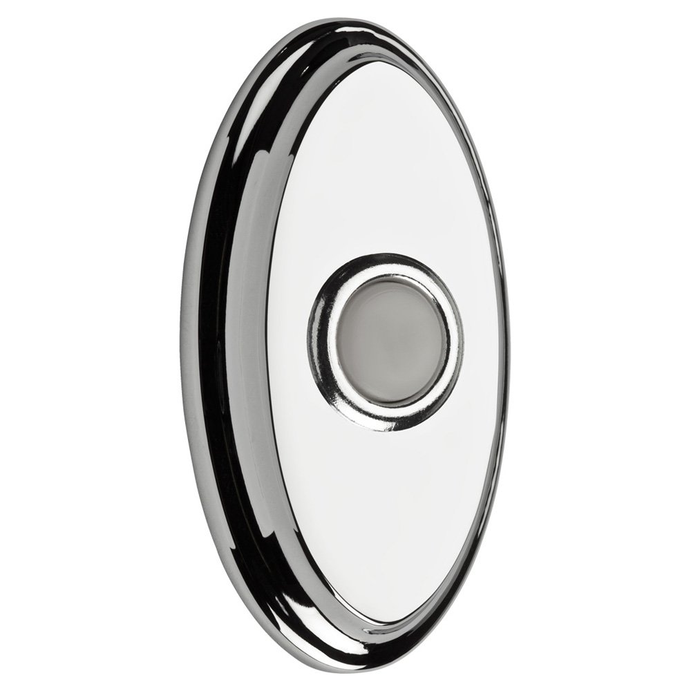 Illuminated Oval Door Bell in Polished Chrome