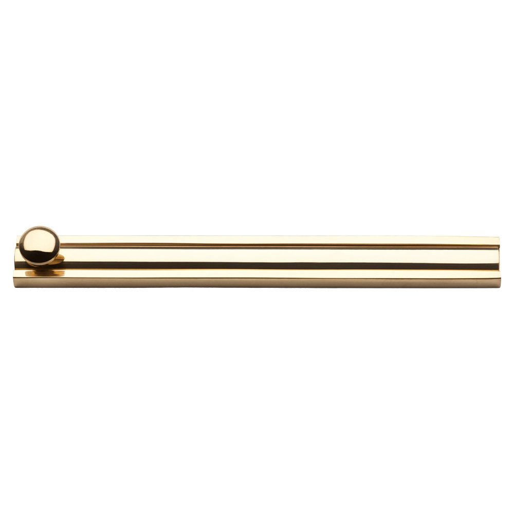 6" Surface Bolt in Polished Brass