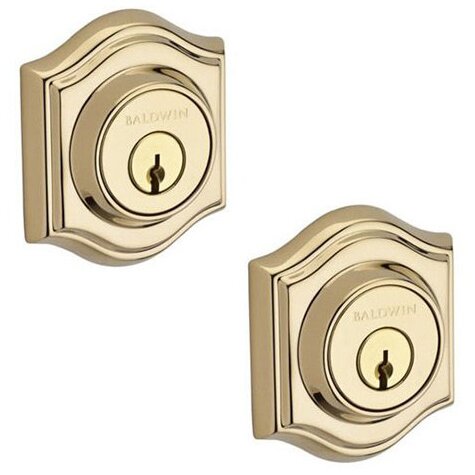Double Cylinder Arch Deadbolt in Polished Brass