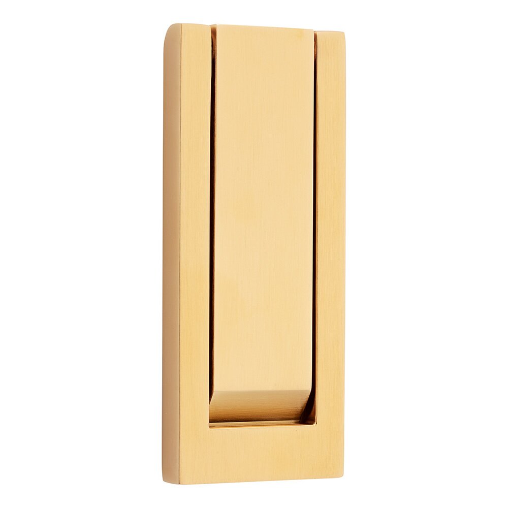 Modern Rectangular Door Knocker in PVD Lifetime Satin Brass