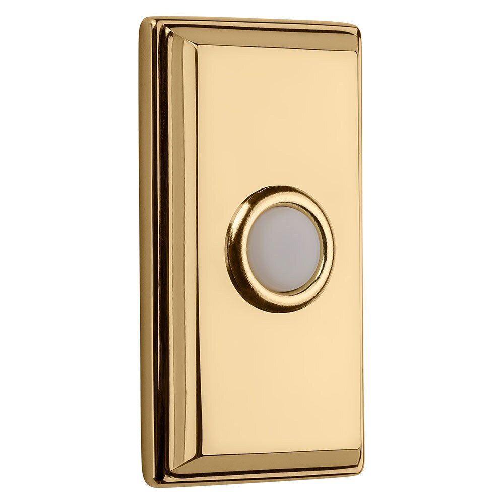 Rectangular Door Bell Button in Lifetime Pvd Polished Brass