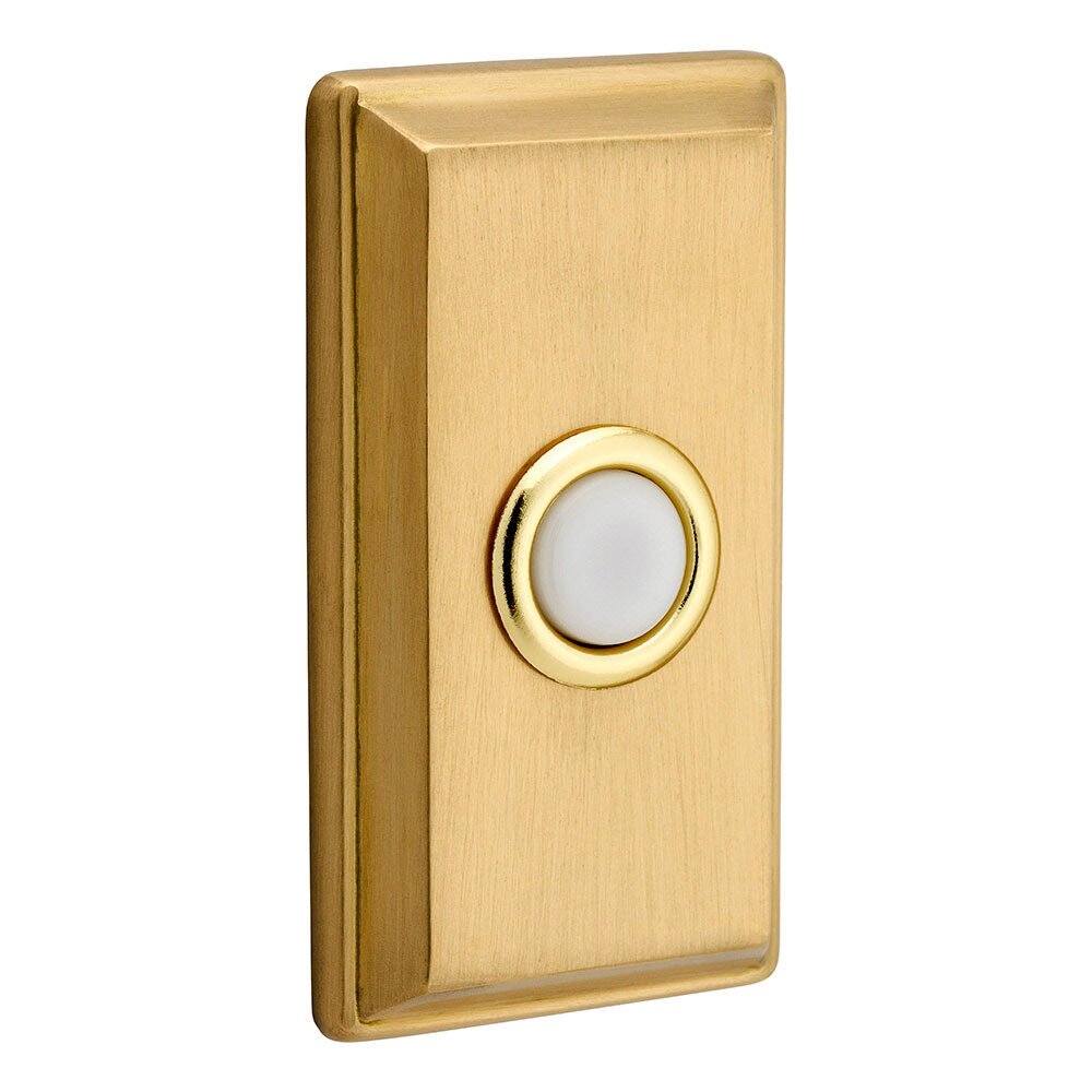 Rectangular Door Bell Button in PVD Lifetime Satin Brass