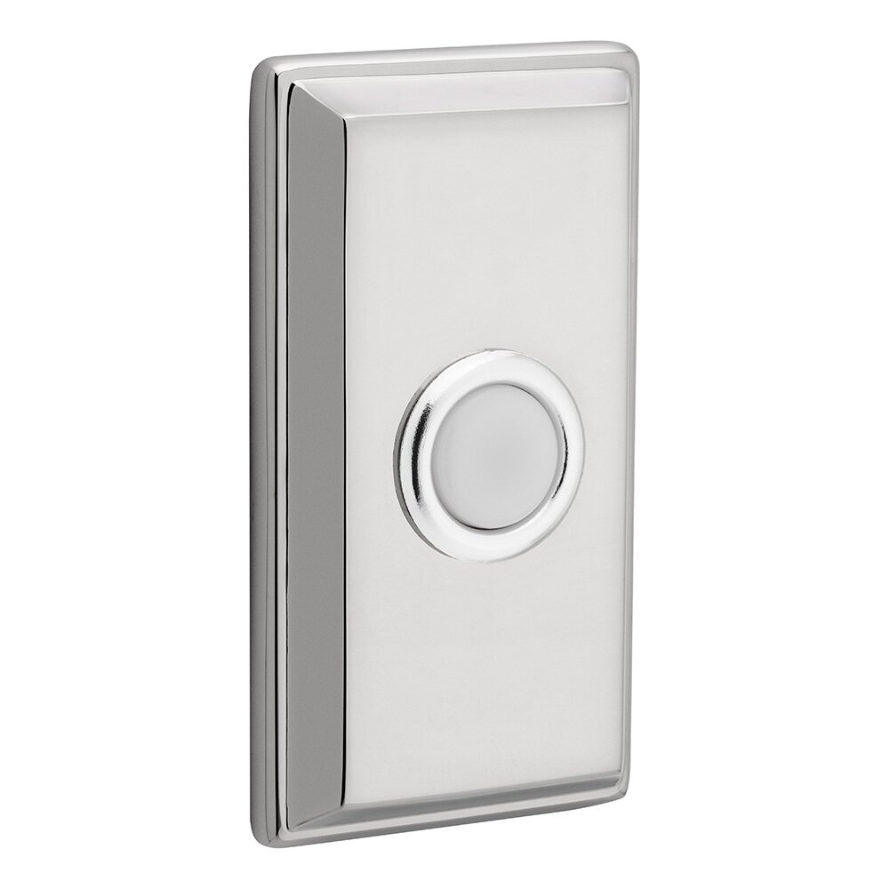 Rectangular Door Bell Button in Lifetime Pvd Polished Nickel