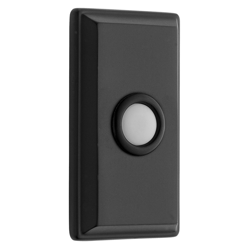 Rectangular Door Bell Button in Satin Black