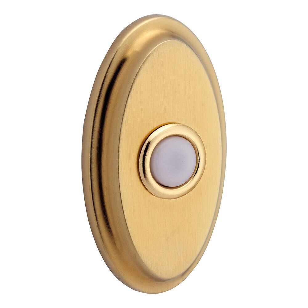 Oval Door Bell Button in PVD Lifetime Satin Brass