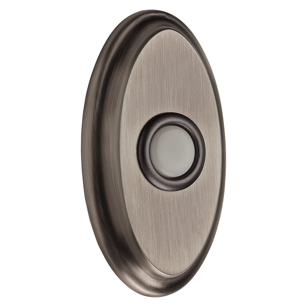 Oval Door Bell Button in Matte Antique Nickel