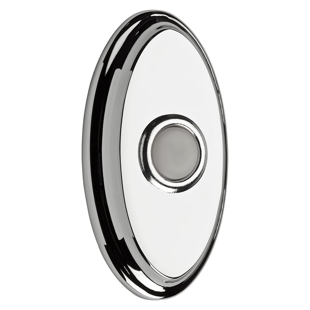 Oval Door Bell Button in Polished Chrome