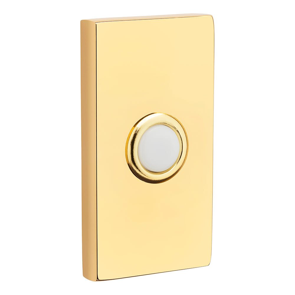 Contemporary Door Bell Button in Lifetime Pvd Polished Brass