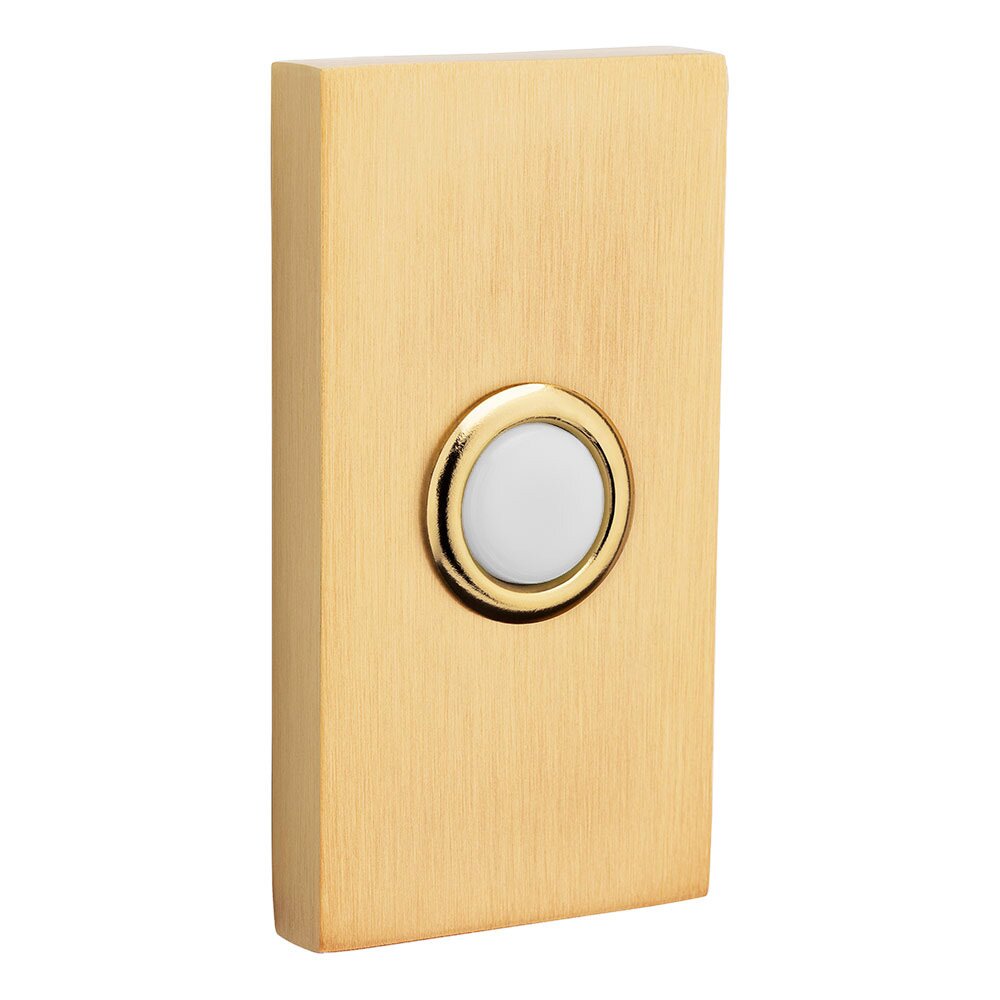 Contemporary Door Bell Button in PVD Lifetime Satin Brass