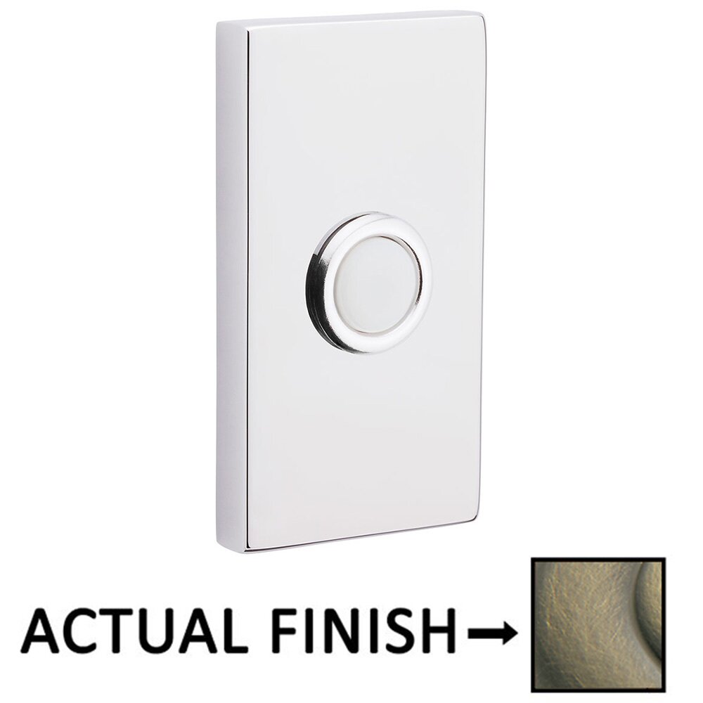 Contemporary Door Bell Button in Satin Brass and Black