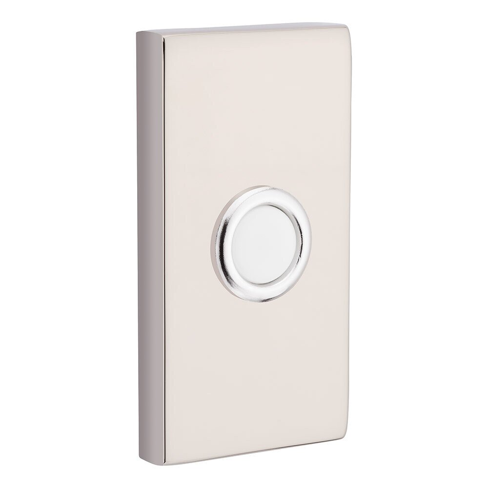 Contemporary Door Bell Button in Lifetime Pvd Polished Nickel