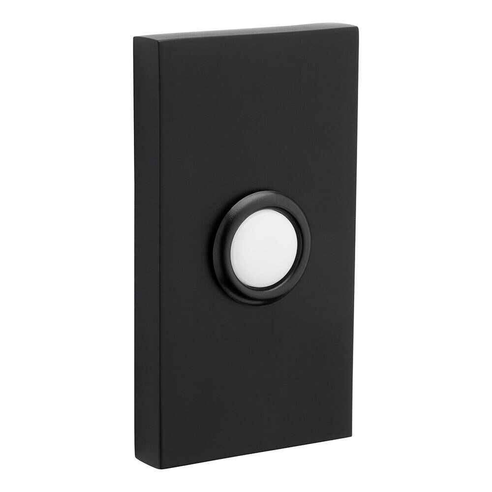 Contemporary Door Bell Button in Satin Black
