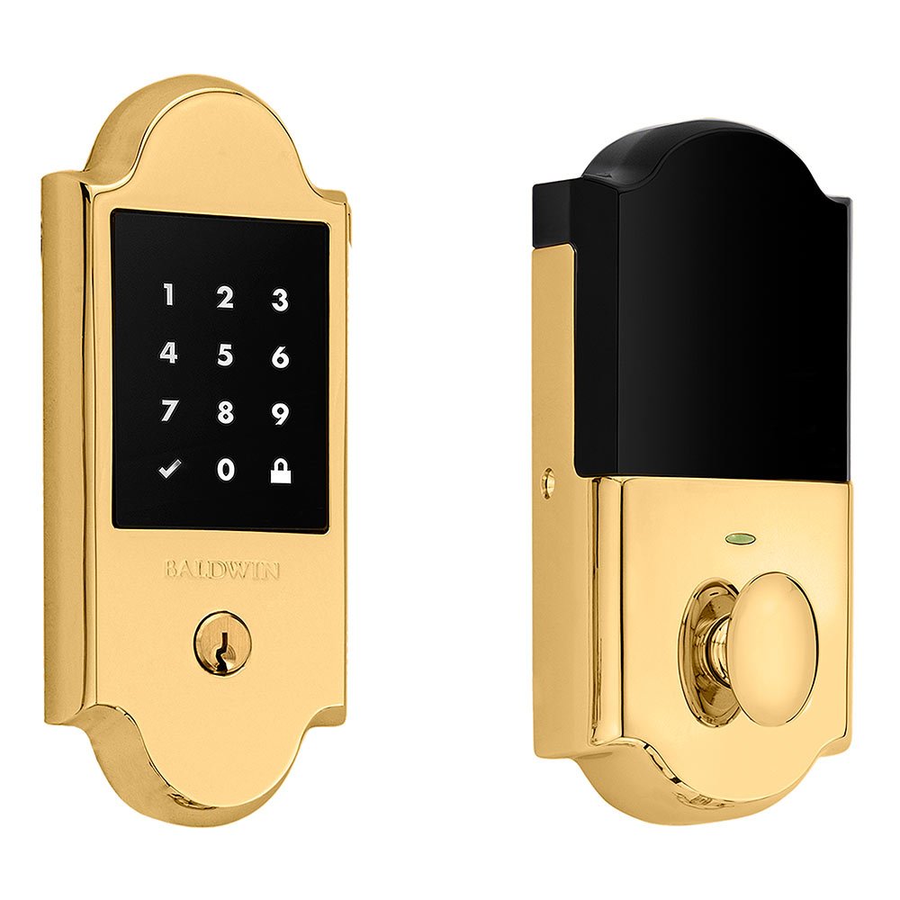 Boulder Touchscreen Deadbolt with Z-Wave in Non-Lacquered Brass