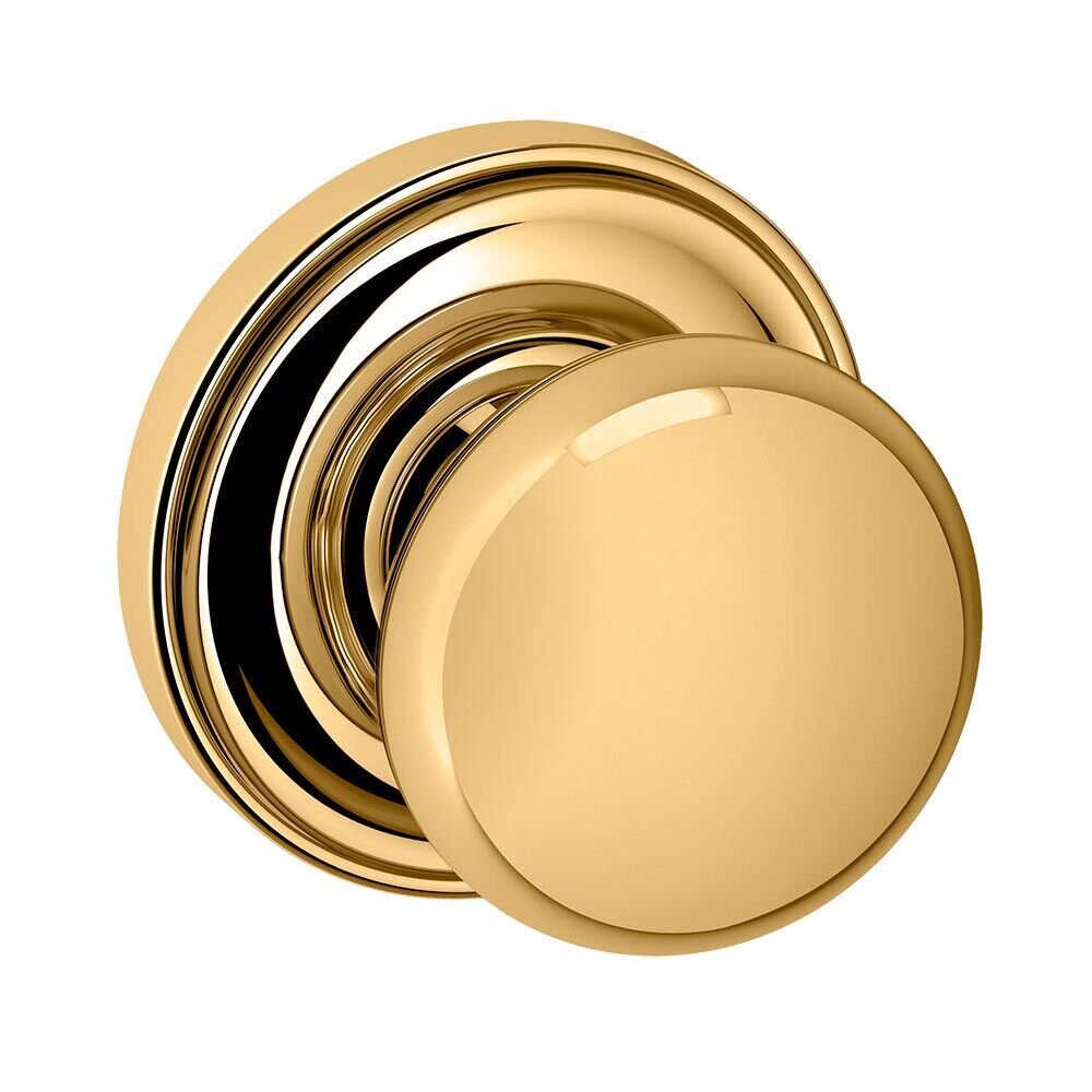 Single Dummy 5000 Estate Knob with 5048 Rose in Unlacquered Brass