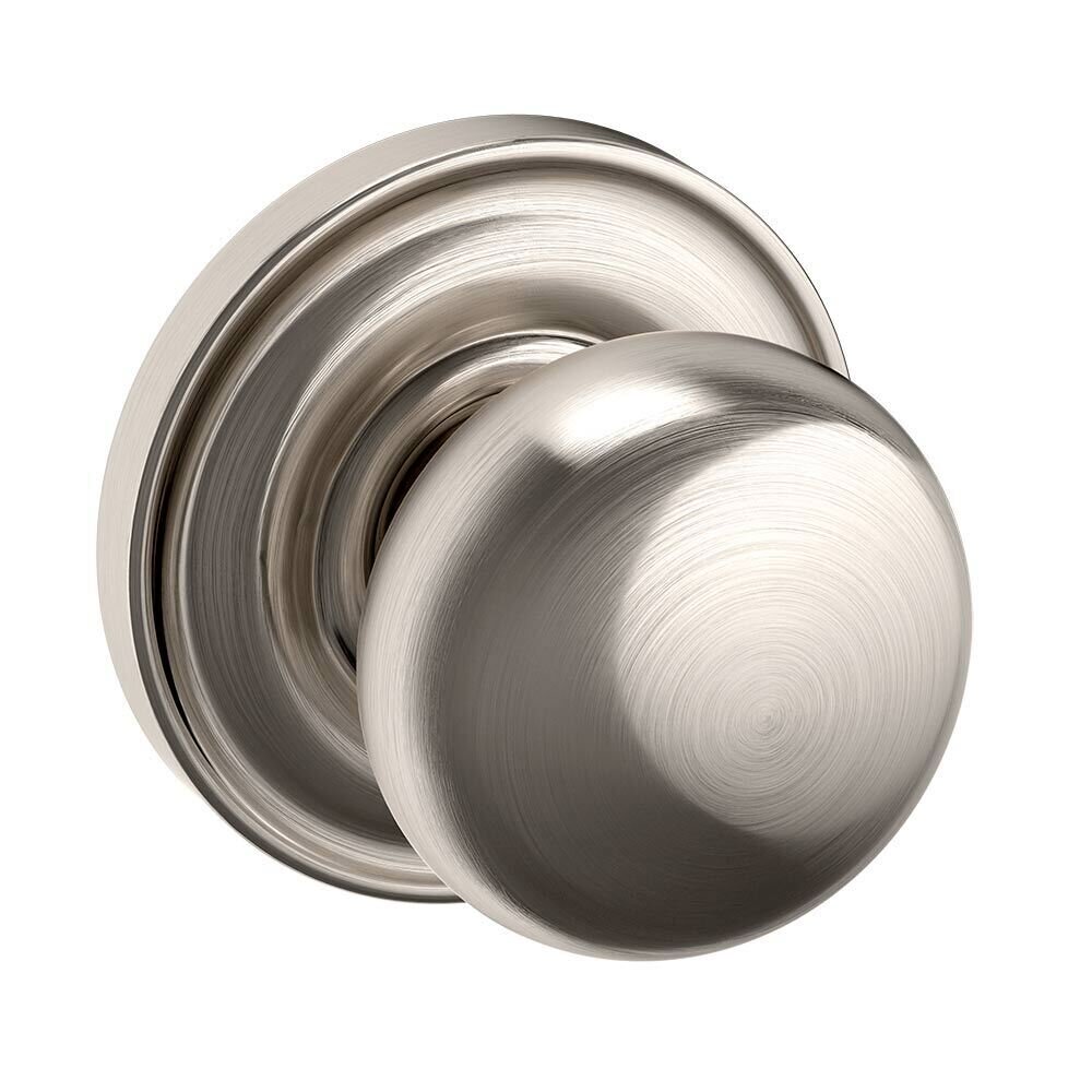 Passage 5000 Estate Knob with 5048 Rose in Lifetime Pvd Satin Nickel