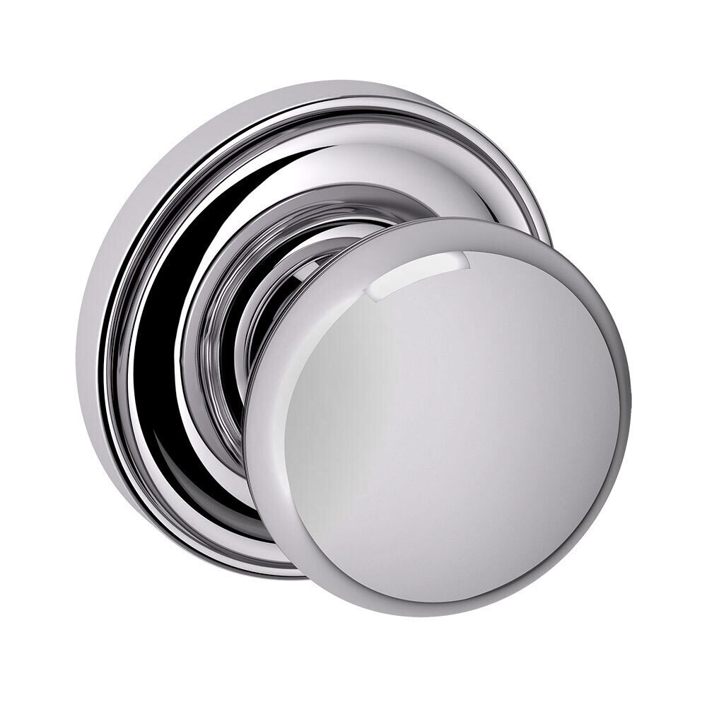 Passage 5000 Estate Knob with 5048 Rose in Polished Chrome